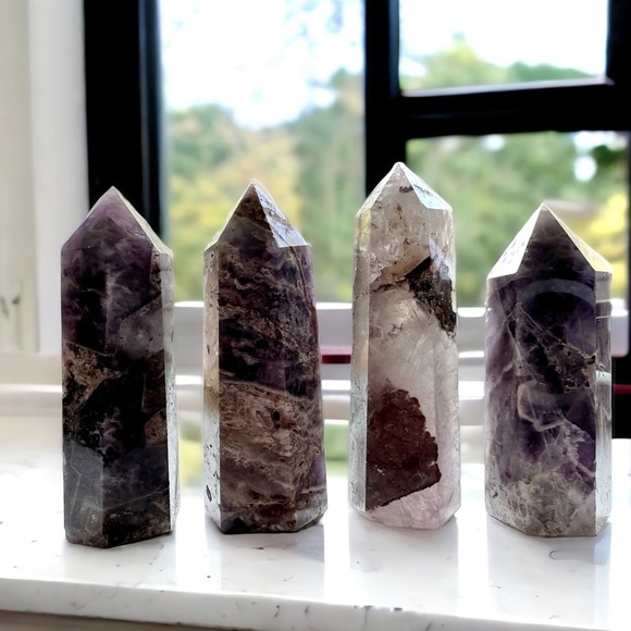 Dream Amethyst Crystal Gemstone Obelisk Towers - Picture 2 of 5